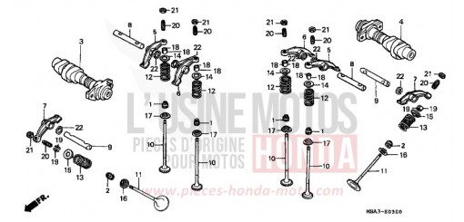 ARBRE A CAMES/SOUPAPE VT750C2W de 1998
